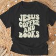 Christian Book Lover Coffee And Jesus Faith Reading T-Shirt Gifts for Old Men