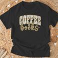 Coffee And Books I Love Them Both Book Coffee Lover T-Shirt Gifts for Old Men