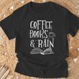 Coffee Rain Books T-Shirt Gifts for Old Men