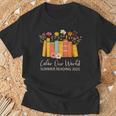 Color Our World Summer Reading 2025 Floral Cute Book Lover T-Shirt Gifts for Old Men Color Our World Summer Reading 2025 Floral Cute Book Lover T-Shirt Gifts for Old Men