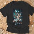 Cosmic Botanical Book Lover Reading T-Shirt Gifts for Old Men