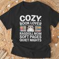 Cozy Book Lover Ragdoll Mom Soft Pages Quiet Nights T-Shirt Gifts for Old Men