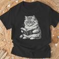 Cute Cat Reading Book Adorable Cats Books Lover T-Shirt Gifts for Old Men Cute Cat Reading Book Adorable Cats Books Lover T-Shirt Gifts for Old Men
