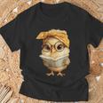 Cute Chick Reading Book Bandana T-Shirt Gifts for Old Men