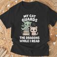 Cute Fantasy Book Reader Apparel Cat Dragon Bookish Magic T-Shirt Gifts for Old Men Cute Fantasy Book Reader Apparel Cat Dragon Bookish Magic T-Shirt Gifts for Old Men