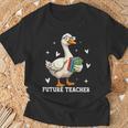 Cute Goose I Love Future Teacher Reading Books T-Shirt Gifts for Old Men