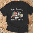 Cute It's a Good Day To Read a Book Cat Bookworm T-Shirt Gifts for Old Men Cute It's a Good Day To Read a Book Cat Bookworm T-Shirt Gifts for Old Men