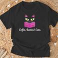 Cute Kitty Face Coffee Books & Cats T-Shirt Gifts for Old Men Cute Kitty Face Coffee Books & Cats T-Shirt Gifts for Old Men