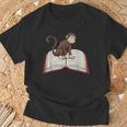 Cute Monkey Reading Books Literature Nature T-Shirt Gifts for Old Men Cute Monkey Reading Books Literature Nature T-Shirt Gifts for Old Men