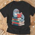 Cute Reading Seal On Books Book Lover T-Shirt Gifts for Old Men