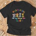 Cute Safari Animals Reading Books Reading Club Kids Literacy T-Shirt Gifts for Old Men