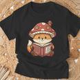 Cute Shiba Inu Mushroom Hat Reading Book Art T-Shirt Gifts for Old Men Cute Shiba Inu Mushroom Hat Reading Book Art T-Shirt Gifts for Old Men
