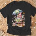 Cute Summer Relaxing Gnome Art For Book Lovers T-Shirt Gifts for Old Men
