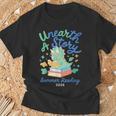 Cute Unearth a Story Triceratops Dinosaur Reading Books Dino T-Shirt Gifts for Old Men Cute Unearth a Story Triceratops Dinosaur Reading Books Dino T-Shirt Gifts for Old Men