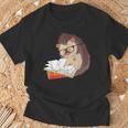 Cute Wildlife Forest Animal Bookworm Book Reading Hedgehog T-Shirt Gifts for Old Men Cute Wildlife Forest Animal Bookworm Book Reading Hedgehog T-Shirt Gifts for Old Men