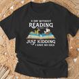A Day Without Reading Is Like Book Lover & Reading Small T-Shirt Gifts for Old Men