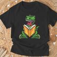 Dino Read Book Shirt Dinosaurs Reading Rex Cute Tee T-Shirt Gifts for Old Men