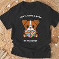 Don't Judge A Book By Its Cover Reading Jack Russell Terrier T-Shirt Gifts for Old Men Don't Judge A Book By Its Cover Reading Jack Russell Terrier T-Shirt Gifts for Old Men
