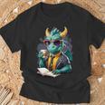 Dragon Reading Book Fantasy Reader Graphic T-Shirt Gifts for Old Men Dragon Reading Book Fantasy Reader Graphic T-Shirt Gifts for Old Men