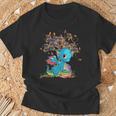 Dragon With Tree Books Cute Dragon Read Books T-Shirt Gifts for Old Men