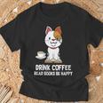 Drink Coffee Read Books Be Happy Nerdy Pet Puppy Owner T-Shirt Gifts for Old Men Drink Coffee Read Books Be Happy Nerdy Pet Puppy Owner T-Shirt Gifts for Old Men