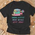 Drink Coffee Read Books Love Jesus Christian Religious God T-Shirt Gifts for Old Men Drink Coffee Read Books Love Jesus Christian Religious God T-Shirt Gifts for Old Men