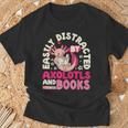 Easily Distracted By Axolotls And Books Cute Animal Lover T-Shirt Gifts for Old Men Easily Distracted By Axolotls And Books Cute Animal Lover T-Shirt Gifts for Old Men