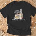 Easily Distracted By Books And Bunnies T-Shirt Gifts for Old Men
