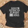 Easily Distracted By Books And Dogs Dog Parent Bibliophile T-Shirt Gifts for Old Men Easily Distracted By Books And Dogs Dog Parent Bibliophile T-Shirt Gifts for Old Men