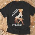 Easily-Distracted By Books Pin-Up Girl Sexy Anime Retro Art T-Shirt Gifts for Old Men