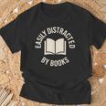 Easily Distracted By Books Reading T-Shirt Gifts for Old Men Easily Distracted By Books Reading T-Shirt Gifts for Old Men