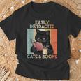 Easily Distracted By Cats And Books For Cat Lovers For Men Women Girls Kids T-Shirt Gifts for Old Men Easily Distracted By Cats And Books For Cat Lovers For Men Women Girls Kids T-Shirt Gifts for Old Men