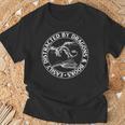 Easily Distracted By Dragons & Books Book Lover Fantasy T-Shirt Gifts for Old Men