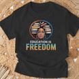 Education Is Freedom Woman Afro Books Reading T-Shirt Gifts for Old Men Education Is Freedom Woman Afro Books Reading T-Shirt Gifts for Old Men