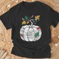 Fall Bookshelf Pumpkin Autumn Reading T-Shirt Gifts for Old Men