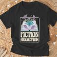 Fiction Addiction Book Reader And Booklover T-Shirt Gifts for Old Men