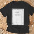 Franz Liszt Dream Of Love Vintage Book Cover T-Shirt Gifts for Old Men
