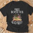 Free Societies Read Freely Bookworm Reading Book Lover T-Shirt Gifts for Old Men