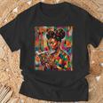 Geometric History Educated Women Reading Book Melanin T-Shirt Gifts for Old Men