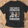 Girls Boys Kids Read Books Miniature Schnauzer Lover T-Shirt Gifts for Old Men Girls Boys Kids Read Books Miniature Schnauzer Lover T-Shirt Gifts for Old Men