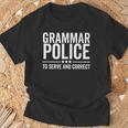 Grammar Police To Serve And Correct Book Literature T-Shirt Gifts for Old Men Grammar Police To Serve And Correct Book Literature T-Shirt Gifts for Old Men