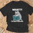 Grey Cat Reading Book Busy Doing Book Related Things Men Women Kids T-Shirt Gifts for Old Men Grey Cat Reading Book Busy Doing Book Related Things Men Women Kids T-Shirt Gifts for Old Men