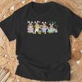 Group Bunny Beagles Easter Reading Book Hunting Eggs Owner T-Shirt Gifts for Old Men
