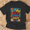 Your Health Comes First Pop Art Comic Book Halftone Retro T-Shirt Gifts for Old Men Your Health Comes First Pop Art Comic Book Halftone Retro T-Shirt Gifts for Old Men