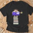 Hedgehog Reading Books And Drinking Tea T-Shirt Gifts for Old Men Hedgehog Reading Books And Drinking Tea T-Shirt Gifts for Old Men