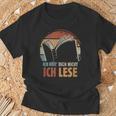 Ich HöR' Dich Nicht Ich Lese Reading Book Worm T-Shirt Gifts for Old Men