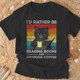 I'd Rather Be Reading Books And Drinking Coffee Cat For Men Women Kids T-Shirt Gifts for Old Men I'd Rather Be Reading Books And Drinking Coffee Cat For Men Women Kids T-Shirt Gifts for Old Men