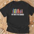 I'm With The Banned Books I Read Books Book Lovers T-Shirt Gifts for Old Men