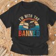 I'm With The Banned Books Tee I Read Banned Books Lovers T-Shirt Gifts for Old Men