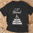 I'm With The Banned Read Banned Books Bookworm T-Shirt Gifts for Old Men